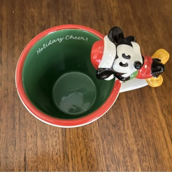 Mickey Mouse Christmas mug with figurine on the handle. - Picture 5 of 8